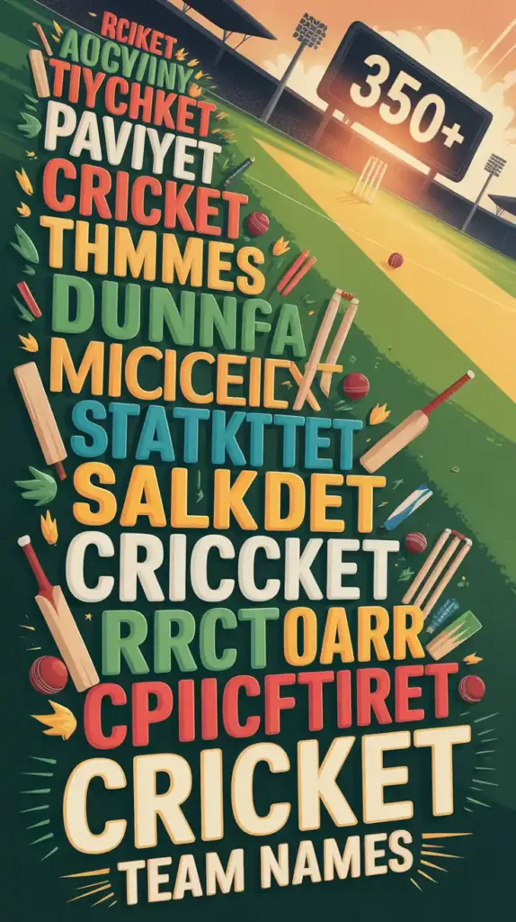 Classic Cricket Team Names with Timeless Appeal