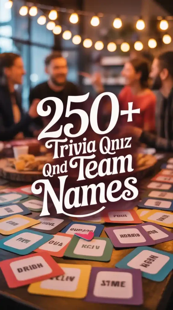 Trivia and Quiz Team Names