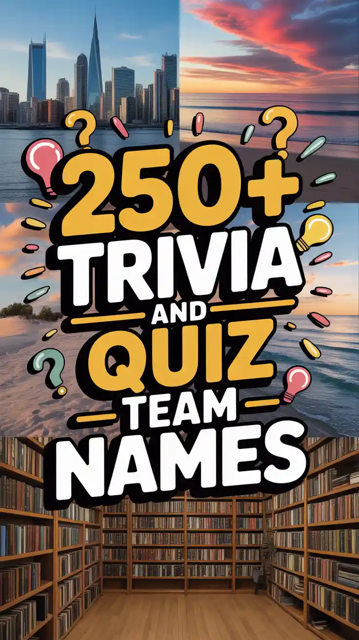 Trivia and Quiz Team Names