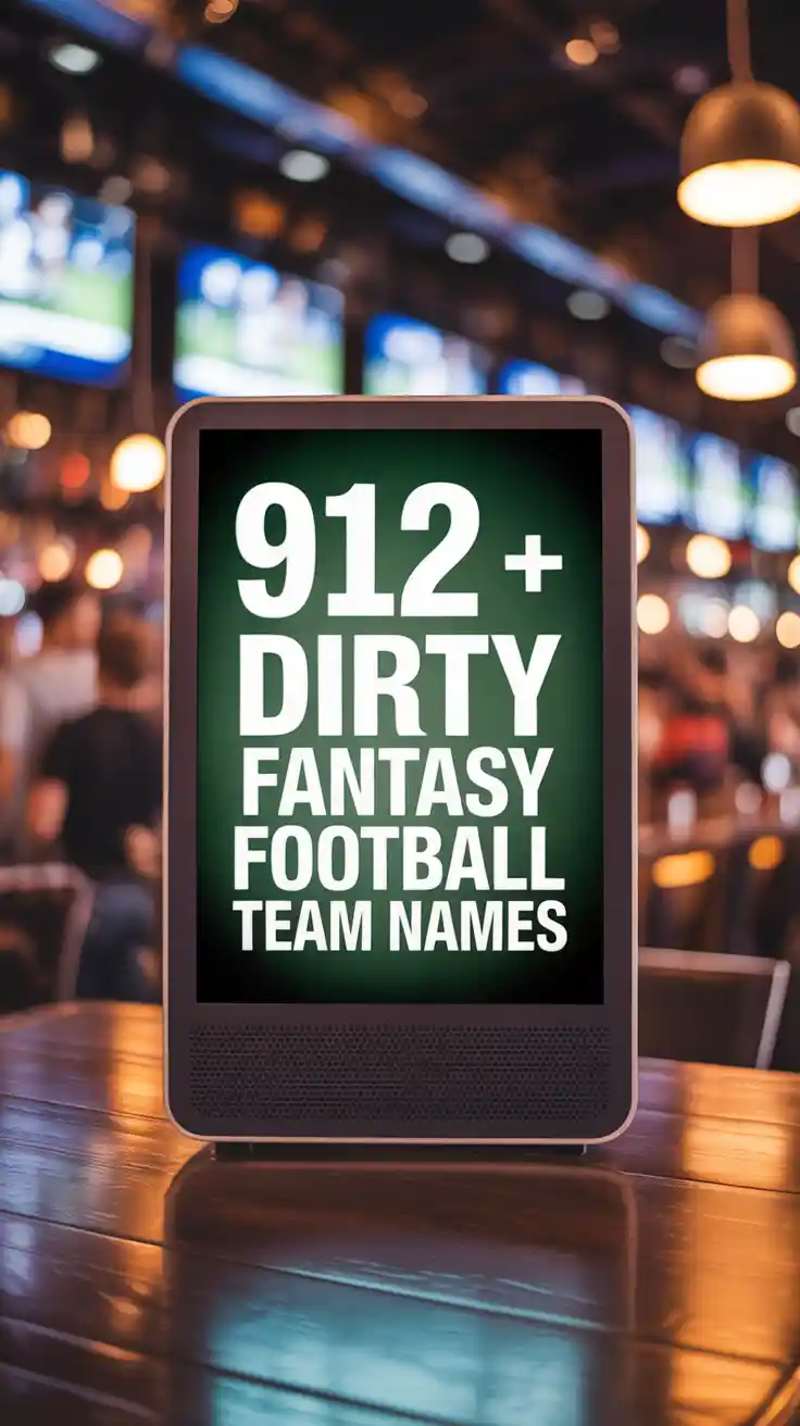 Dirty Fantasy Football Team Names