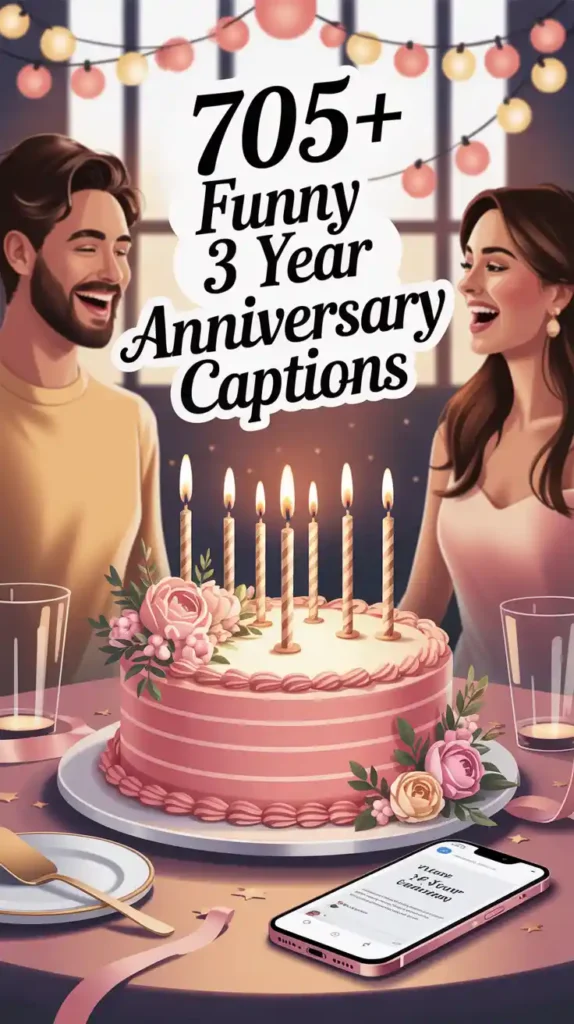 Funny 3 Year Anniversary Captions