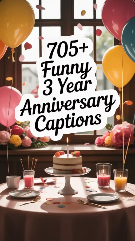 Funny 3 Year Anniversary Captions