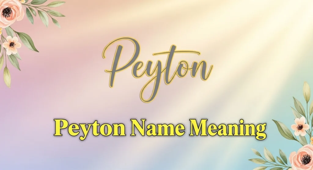Popular Nicknames for the Name Peyton