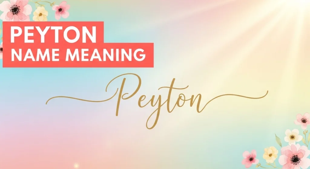 The Spiritual Meaning of the Name Peyton