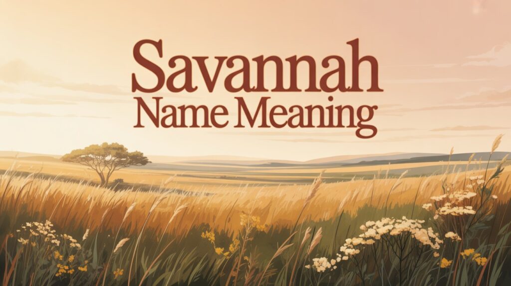 The Origin of the Name “Savannah”