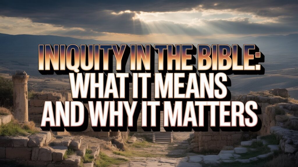 How to Overcome Iniquity