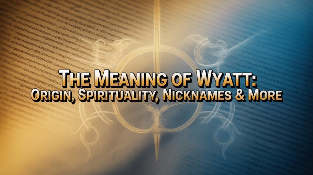 Names Similar to Wyatt